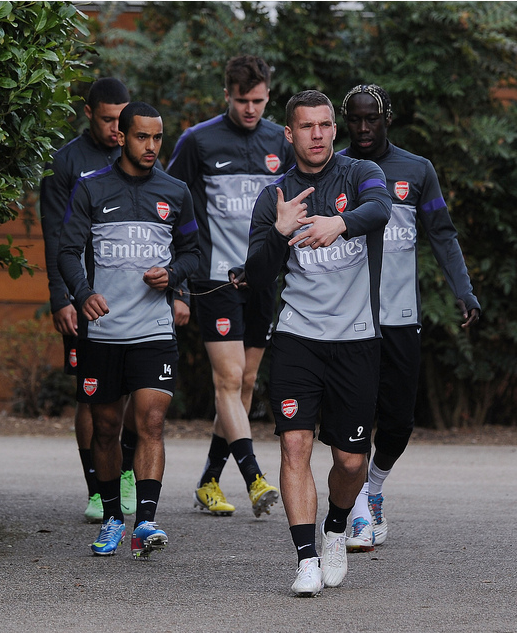 Lukas Podolski of Arsenal before training - Flickr - Photo Sharing!